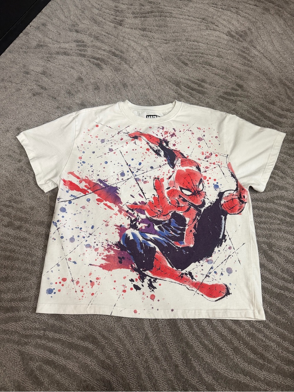 Marvel White Kids Spider-Man Splash Graphic Tee